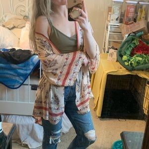 Floral Patterned Women's Cardigan